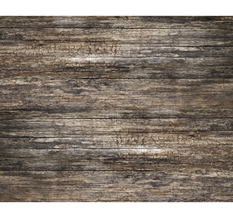 Tapete wohnzimmer mit dunklem holz-effekt - TenStickers