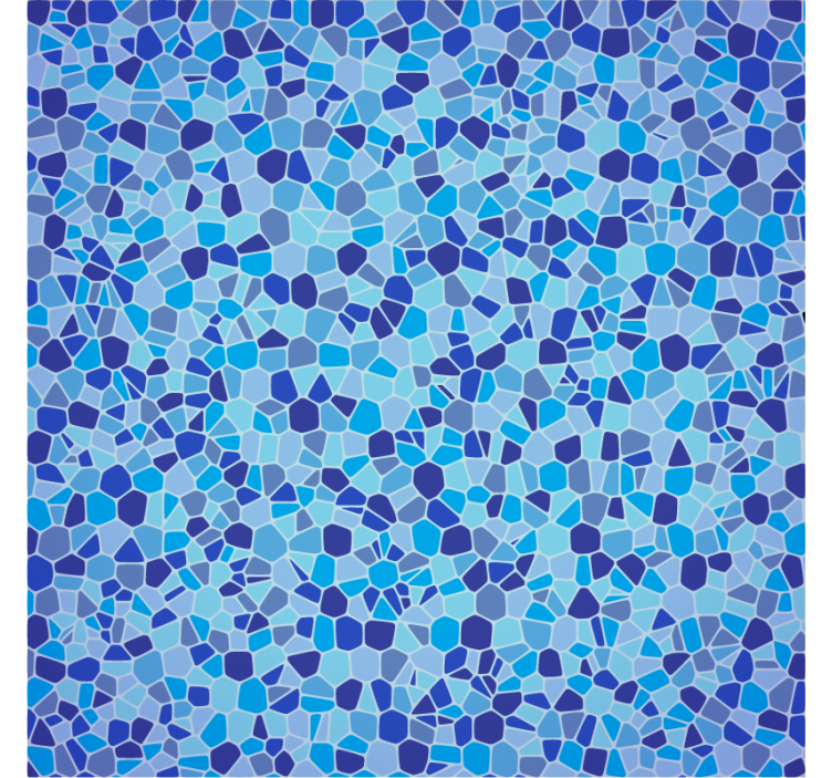 Tapete muster blauer mosaikeffekt - TenStickers