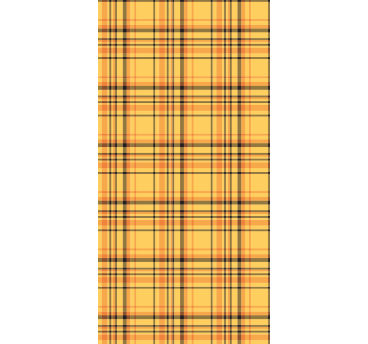 Tapeten schlafzimmer mit kariertem stoffbezug - TenStickers