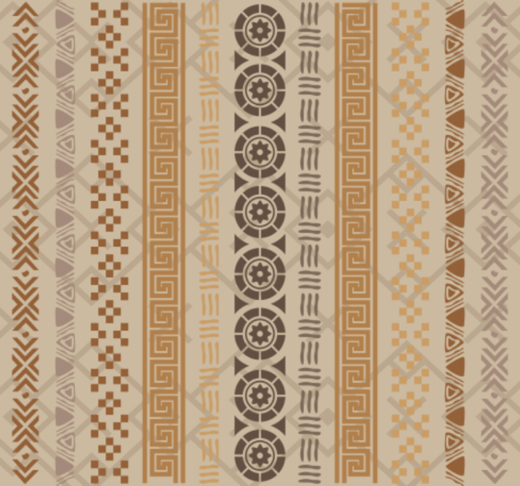 Tapete büro mit puzzlestempel-effekt in braun - TenStickers