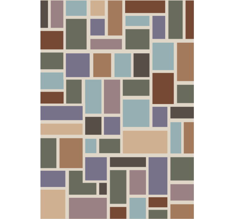 Tapete büro moderne bunte fliesen - TenStickers