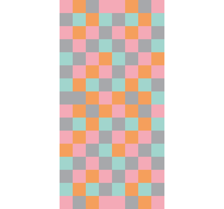 Tapete flur mit quadratischer abstrakter kunst - TenStickers