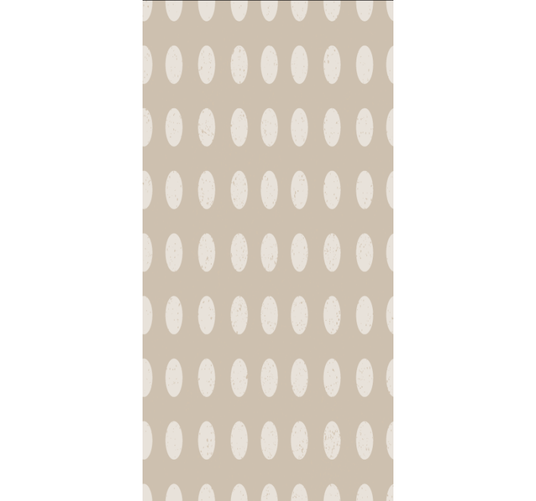 Tapete esszimmer mit geometrischem weißen kreis-muster - TenStickers