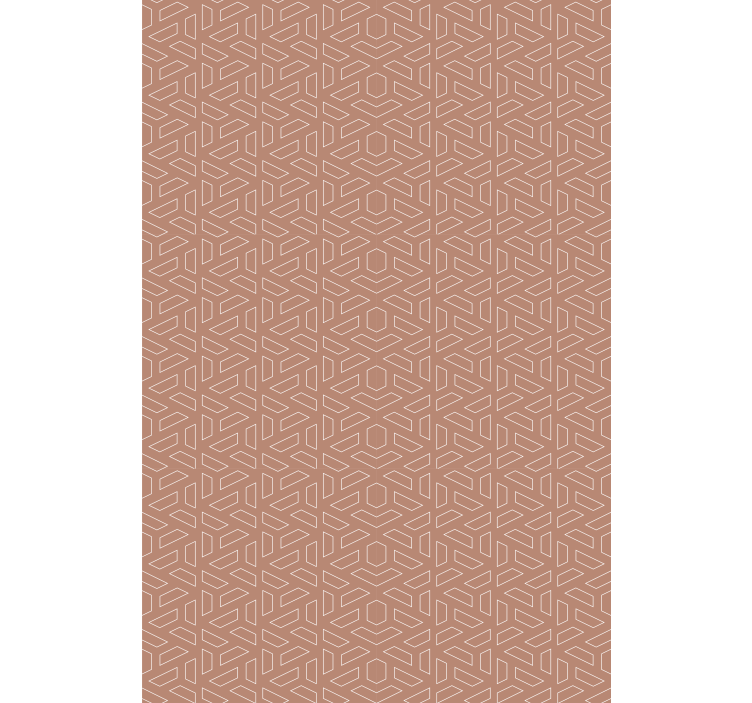 Geometrische tapete stilvolles braunes element - TenStickers