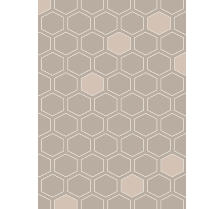 Tapete geometrisch hexagon beige muster - TenStickers
