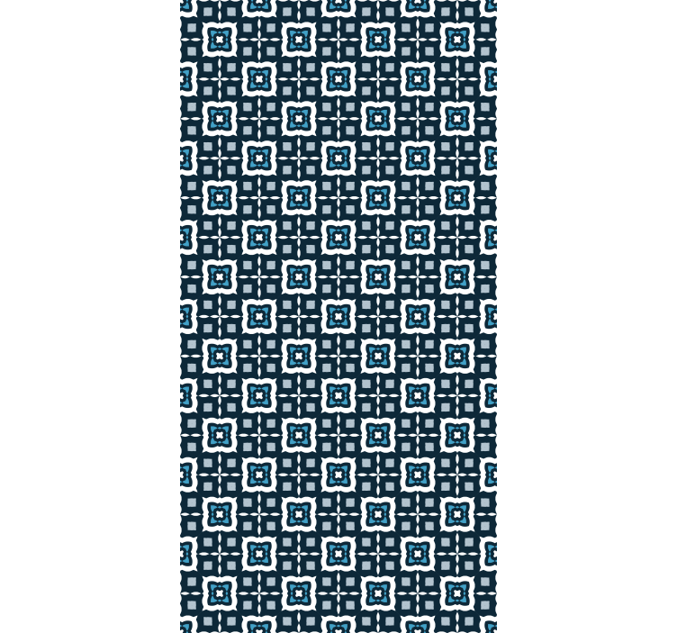 Tapete fliesen im weißen und blauen mosaikmuster - TenStickers