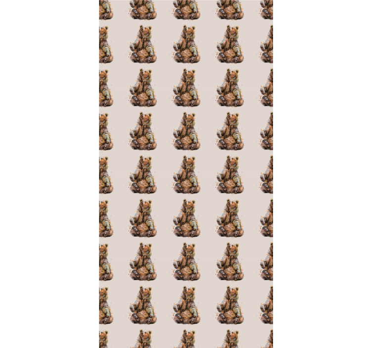 Tapete kinderzimmer braunbär - TenStickers