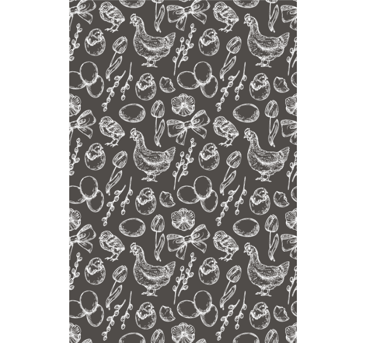 Tapete kinderzimmer mit charmanten hühnermustern - TenStickers
