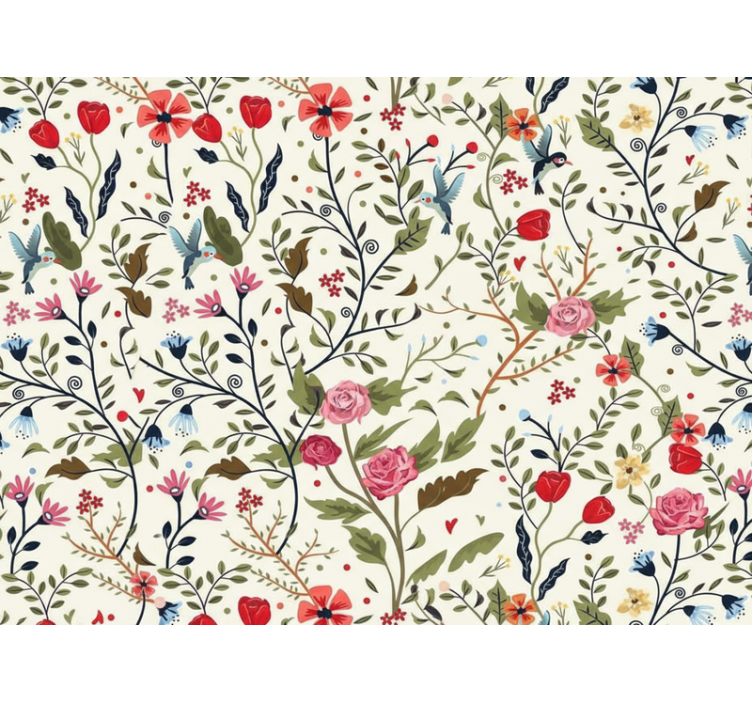 Tapete wohnzimmer zauberhafter garten wandbild - TenStickers