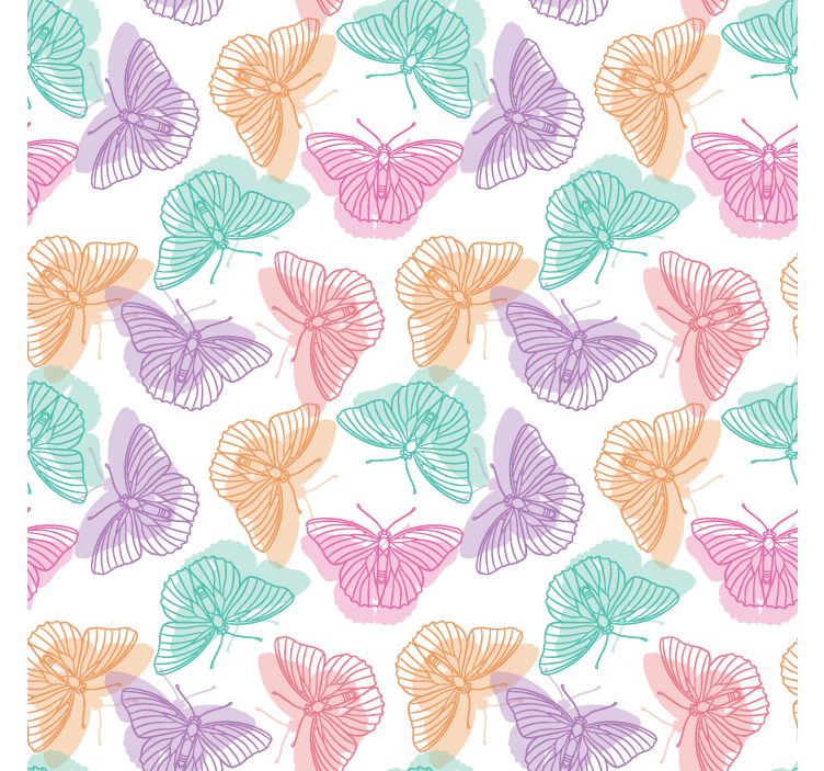 Tapete schmetterling bunte silhouette - TenStickers