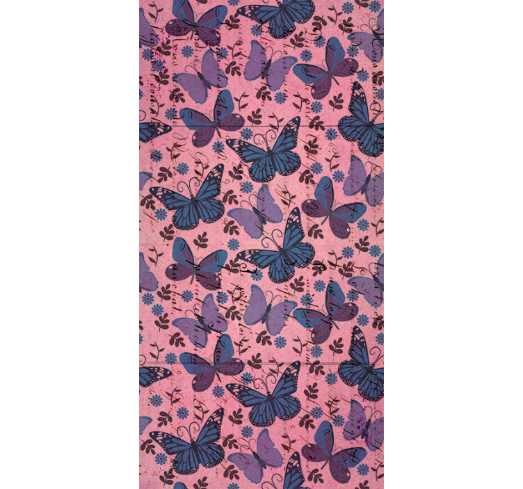 Tapete schmetterling in lila tönen mit sprüchen - TenStickers
