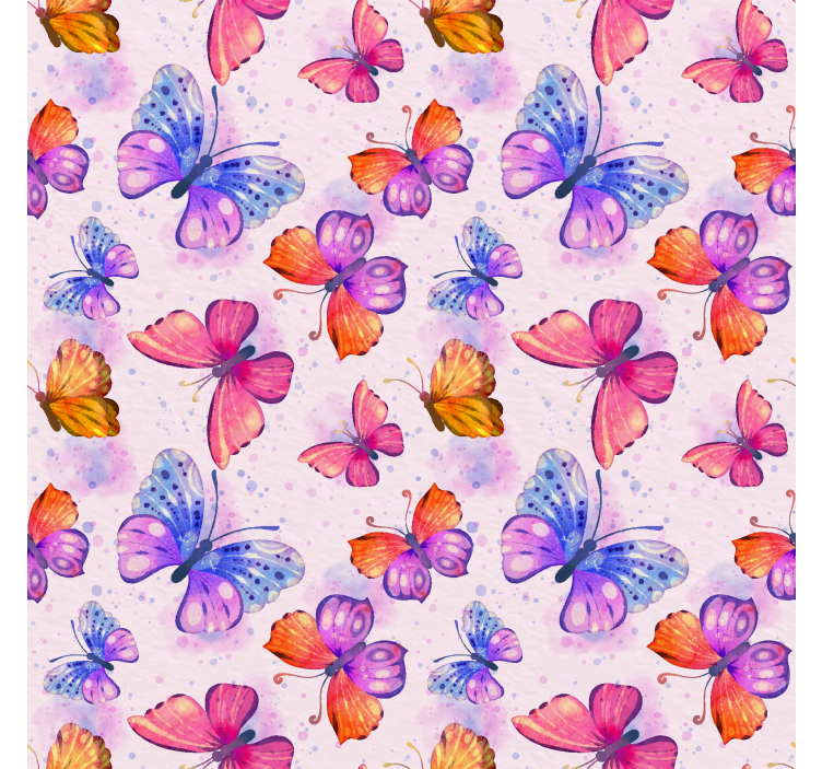 Tapete schmetterling in buntem aquarell - TenStickers
