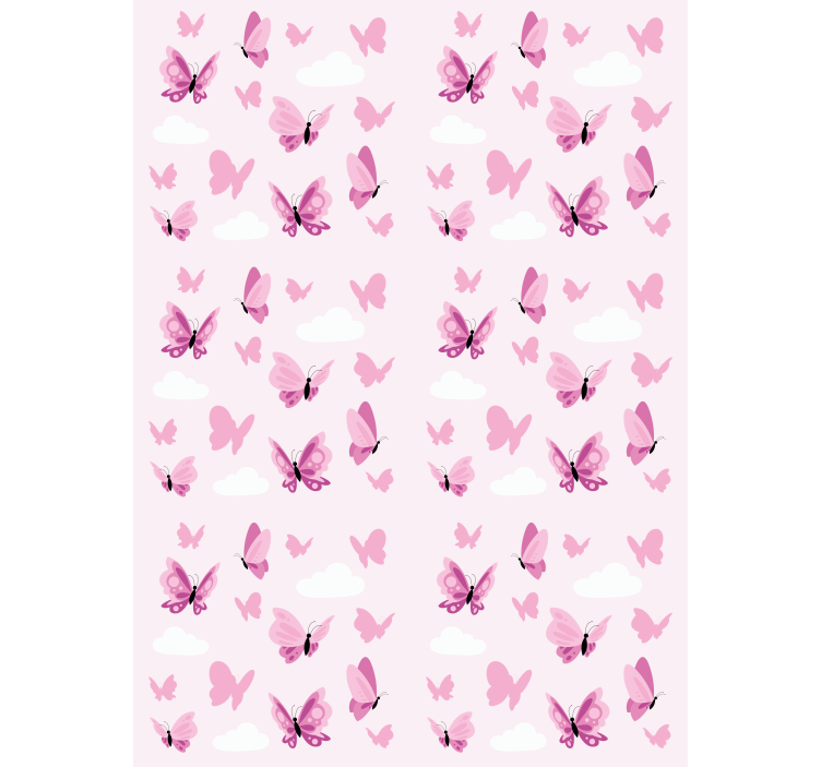 Tapete schmetterling in pinken wolken - TenStickers