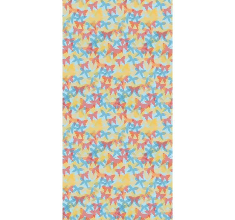 Tapete schmetterling in bunten farben fliegend - TenStickers