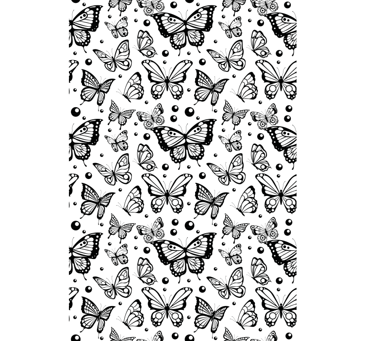 Tapete schmetterling einfarbige schmetterlinge und punkte - TenStickers