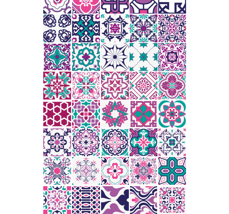 Tapete muster geometrisches fliesenmuster - TenStickers