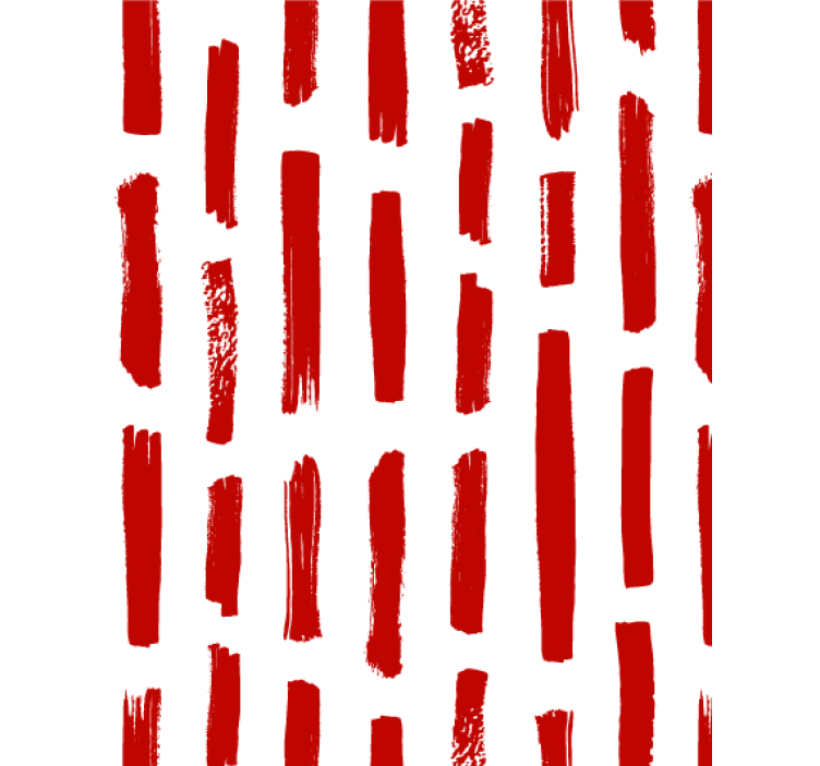 Tapete wohnzimmer rot und weiß gestreift - TenStickers