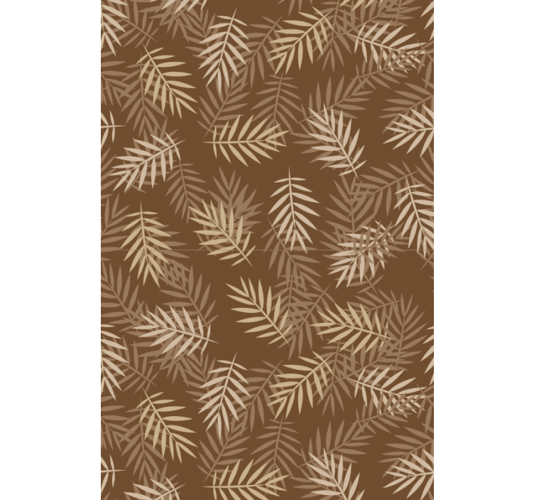 Tapete wohnzimmer mit natürlichem blattmuster - TenStickers