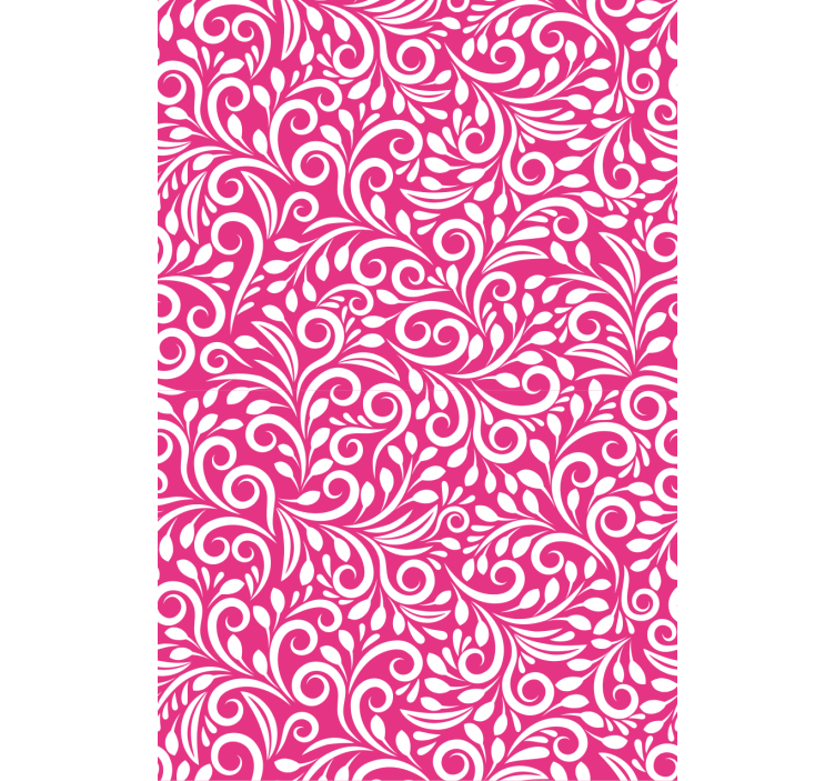 Tapete wohnzimmer mit floralem wirbelmuster - TenStickers