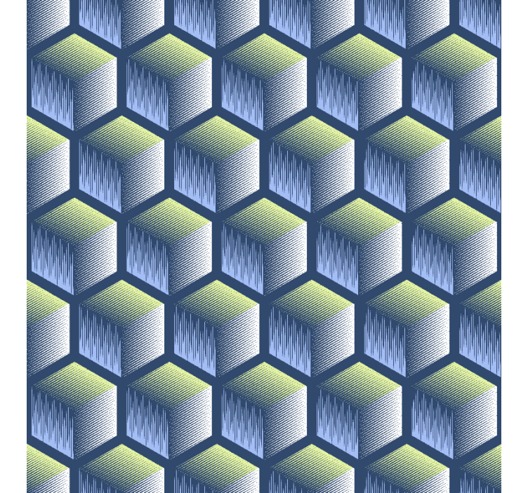 Tapete geometrisch im hexagonalen würfelmuster - TenStickers