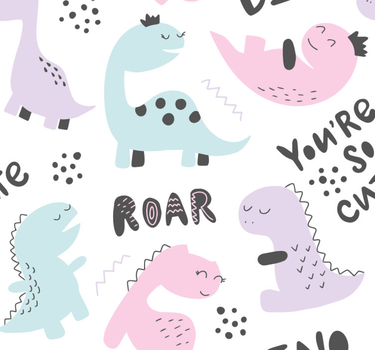 Dino tapete prinzessin dino - TenStickers