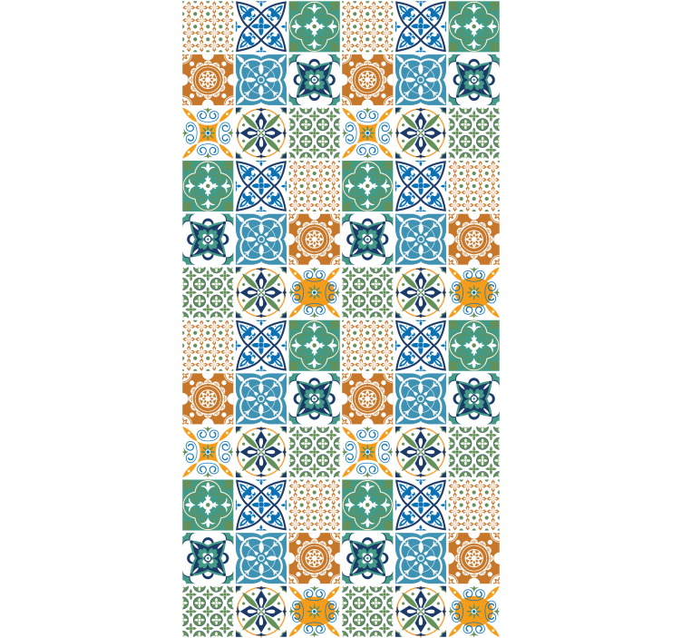 Tapete küche im mix aus porzellanfliesen - TenStickers