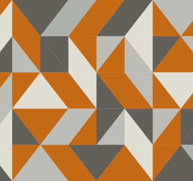 Tapete wohnzimmer mit schrägem dreiecksmuster - TenStickers