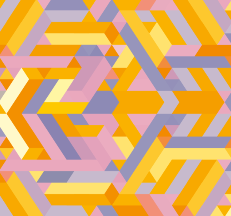 Tapete badezimmer geometrisches muster Überlappung - TenStickers