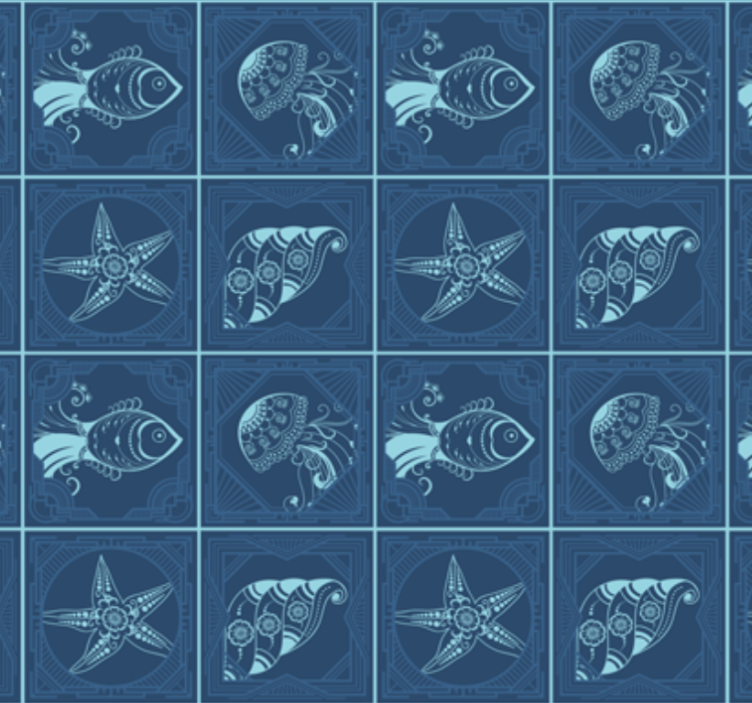 Tapete badezimmer mit maritimem lebensdesign - TenStickers