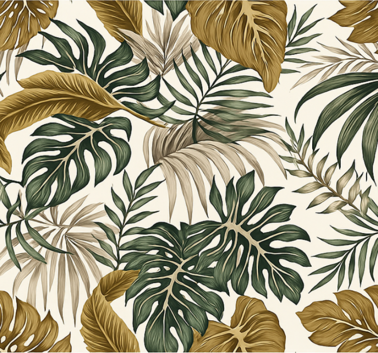 Tapete wohnzimmer neutrale blumenmuster - TenStickers