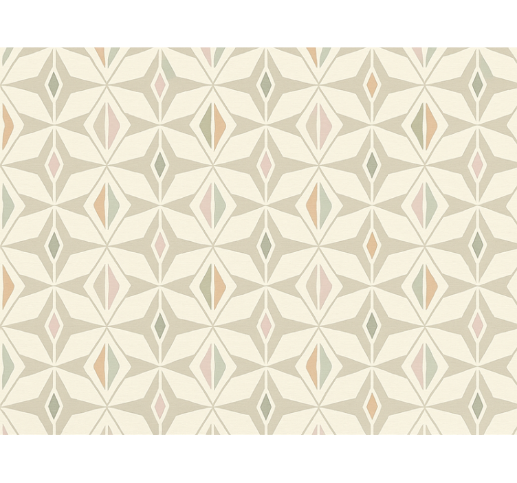 Tapete wohnzimmer bunt geometrisch - TenStickers