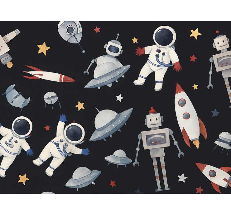 Tapete kinderzimmer für kosmische kinder - TenStickers