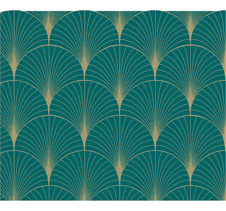 Tapete hochzeit blaue gold kunst dekoration - TenStickers