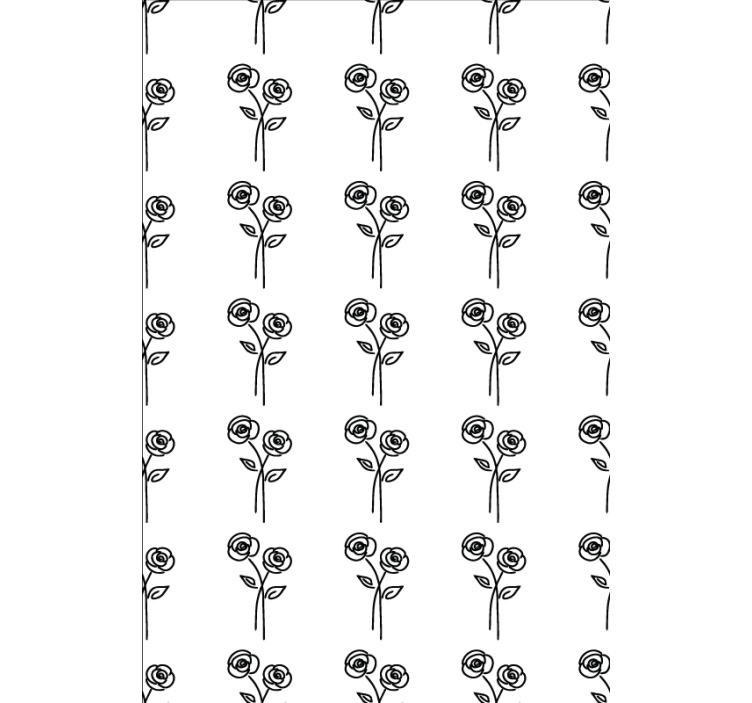 Blumentapete paar von minimalistischen rosen - TenStickers