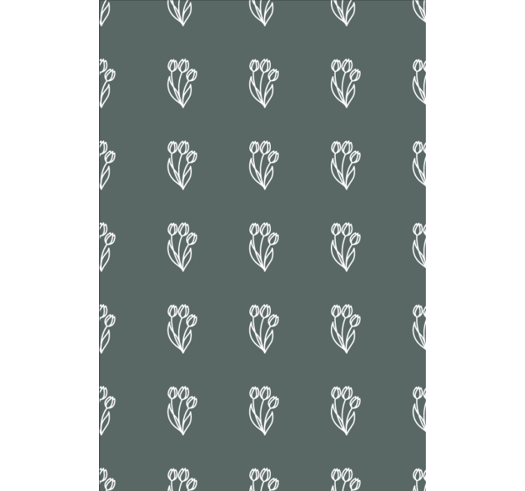 Blumentapete mit niedlichem tulpen-design - TenStickers