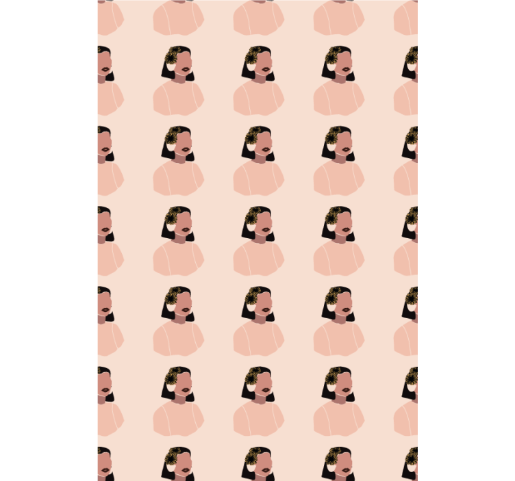 Blumentapete mit dem gesicht einer schönen sonnenblume - TenStickers