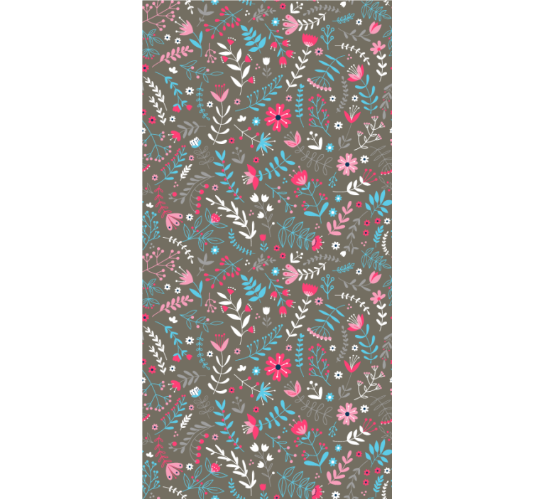 Tapete florale ornamente bunter ditsy blumenprint - TenStickers