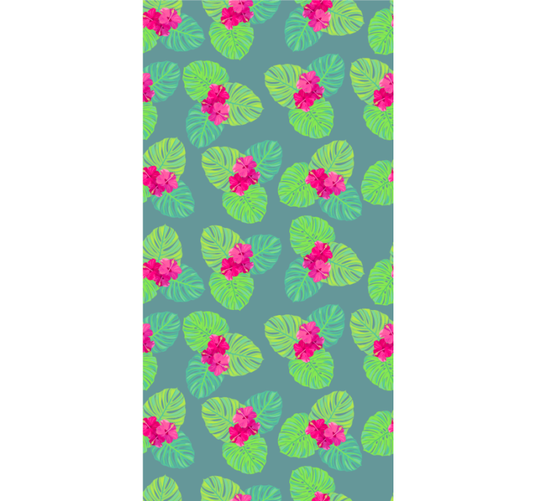 Tapete florale ornamente magnolia-blüte auf wasser - TenStickers