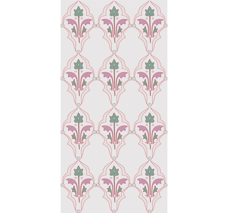 Tapete florale ornamente im formalisierten design - TenStickers