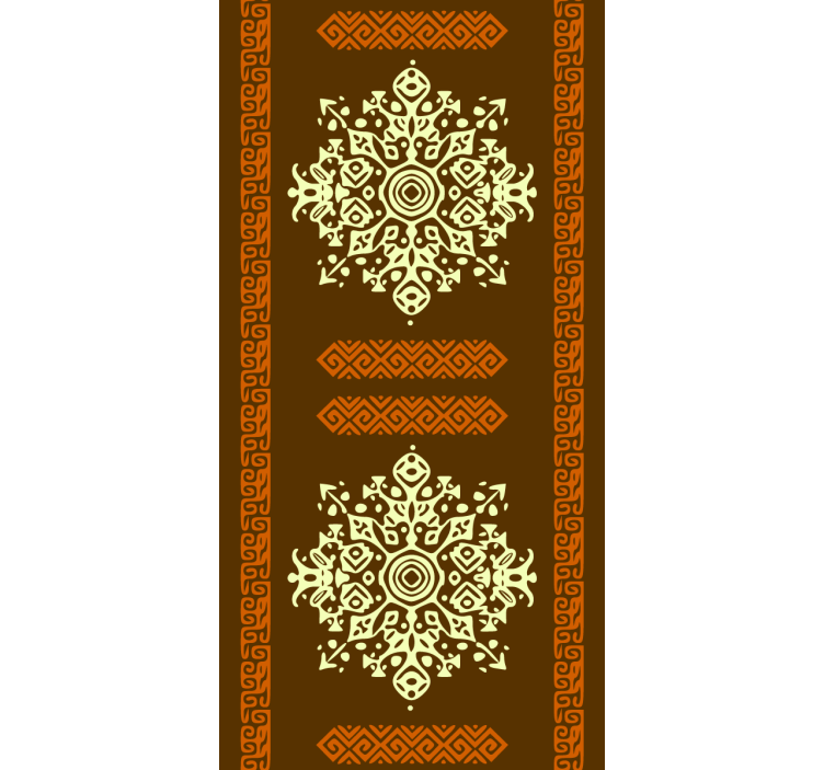 Tapeten schlafzimmer im afrikanischen stil braun gelb - TenStickers