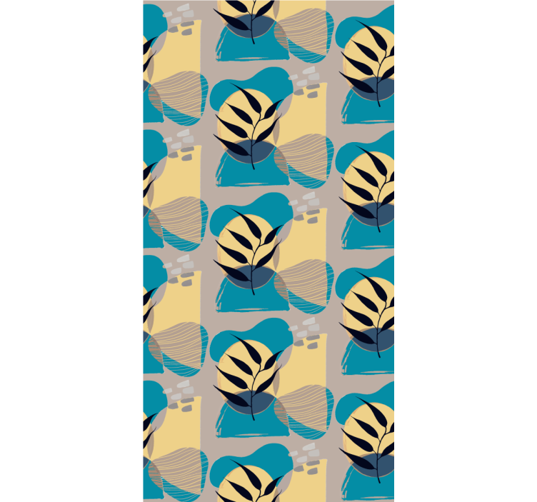 Tapeten schlafzimmer afrikanisches blaues muster - TenStickers