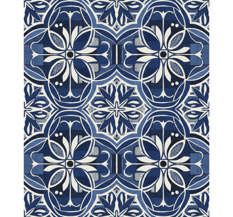 Tapete dunkelblau mit navy stoffmuster b07zhc7cwb - TenStickers