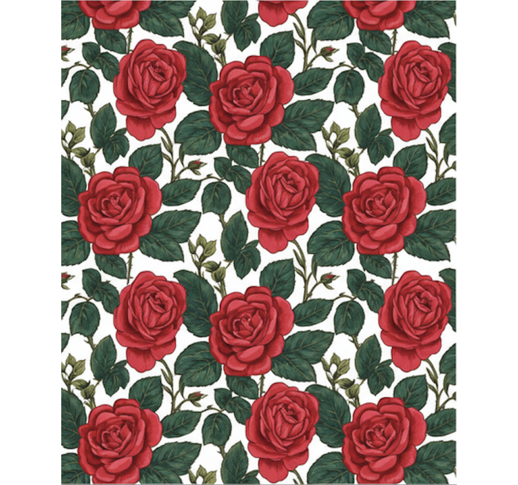 Blumentapete rote rosen optik (b09yd2z7zz) - TenStickers