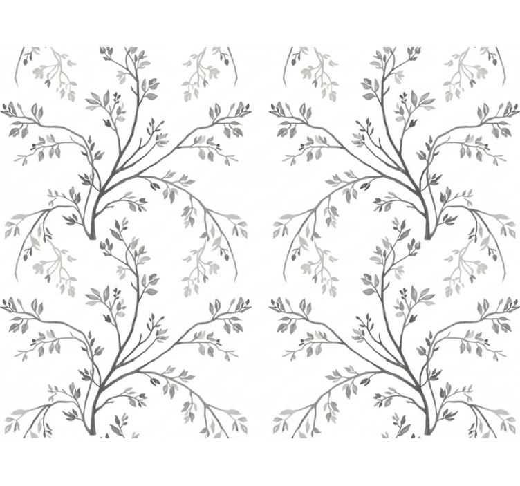 Blumentapete graue sanfte zweige (b0cs6smhcx) - TenStickers