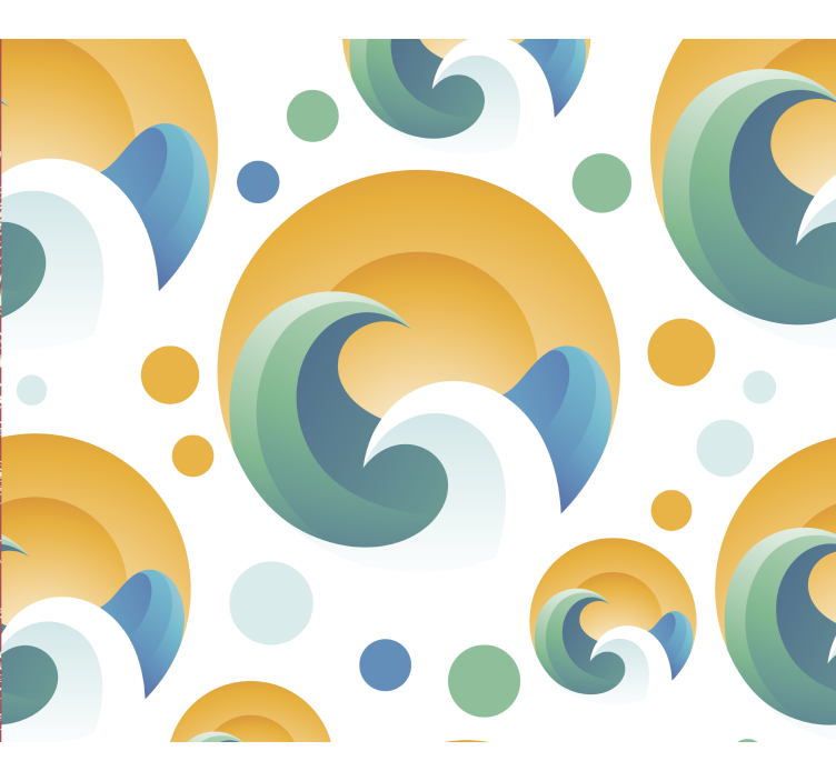 Weitere Vintage Tapeten 70er jahre sonnenmuster - TenStickers