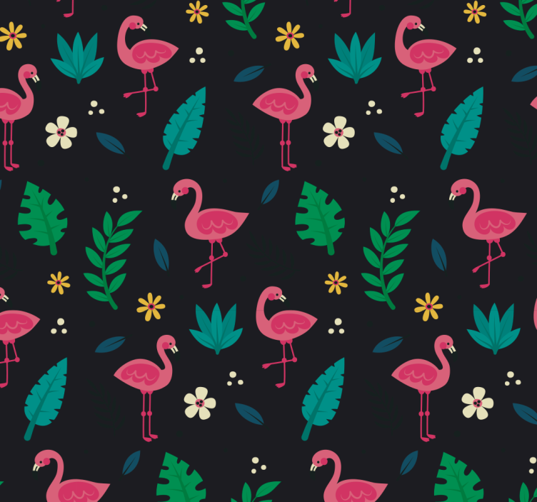 Tapete Tiere flamingo-muster - TenStickers