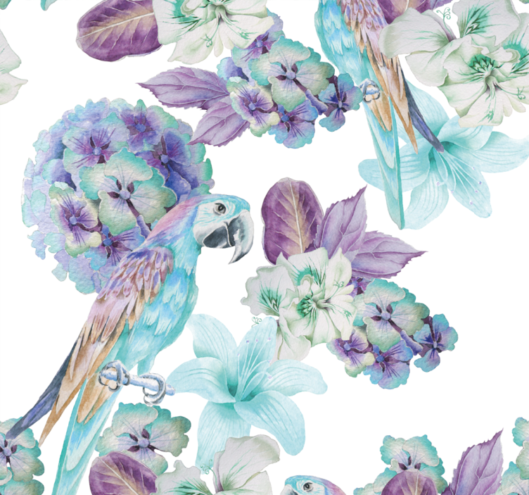 Tapete Papageien blumen-papagei-design - TenStickers