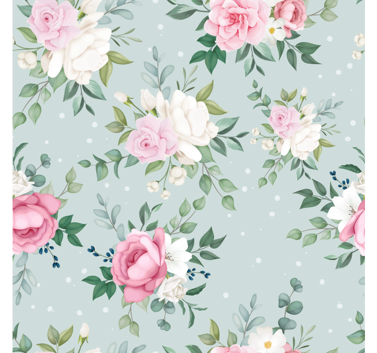 Blumentapete blumen-vintage - TenStickers