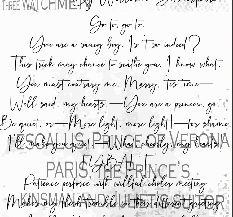 Tapeten kunst Shakespeare Dialog - TenStickers