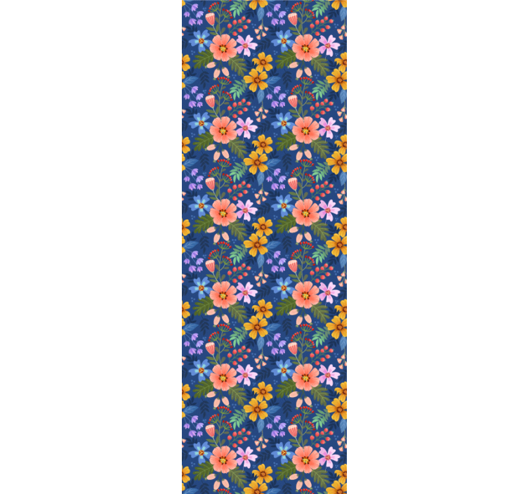 Blumentapete blumenstrauß muster - TenStickers